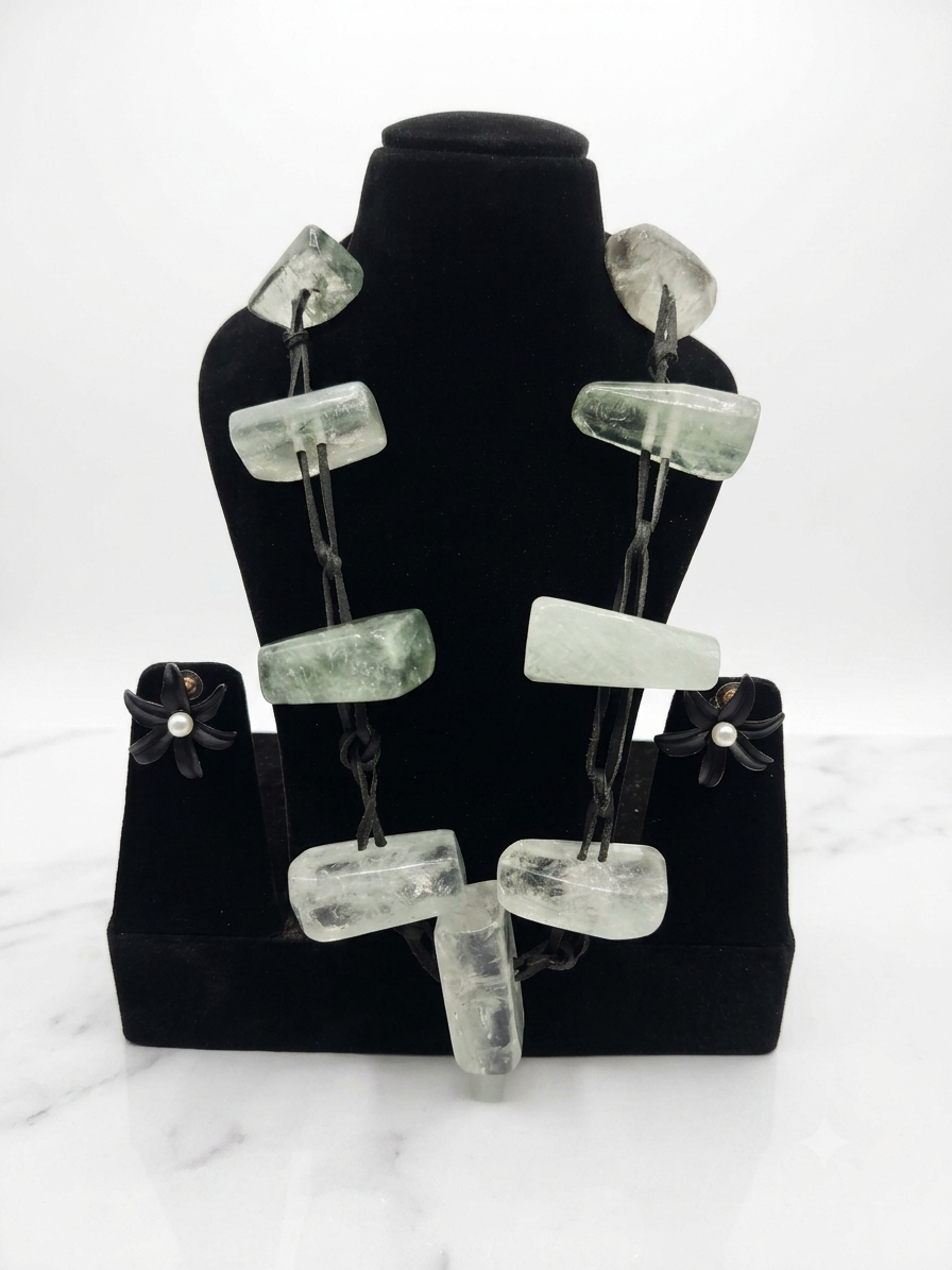Raw Fluorite & Blossom Statement Set - Image 2